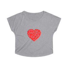 Load image into Gallery viewer, Women's  Heart Tri-Blend Dolman