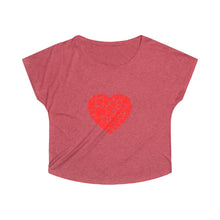 Load image into Gallery viewer, Women's  Heart Tri-Blend Dolman