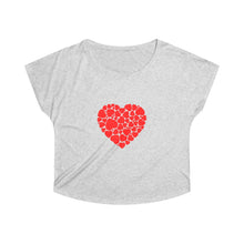 Load image into Gallery viewer, Women's  Heart Tri-Blend Dolman