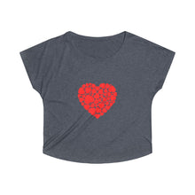 Load image into Gallery viewer, Women's  Heart Tri-Blend Dolman