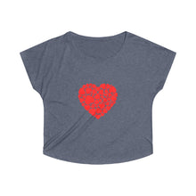 Load image into Gallery viewer, Women's  Heart Tri-Blend Dolman