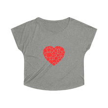 Load image into Gallery viewer, Women's  Heart Tri-Blend Dolman