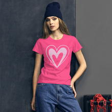 Load image into Gallery viewer, Pink Heart short sleeve t-shirt