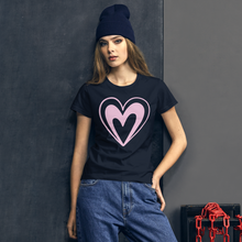 Load image into Gallery viewer, Pink Heart short sleeve t-shirt
