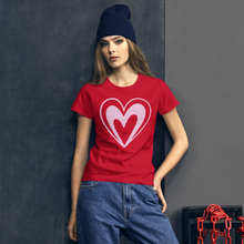 Load image into Gallery viewer, Pink Heart short sleeve t-shirt