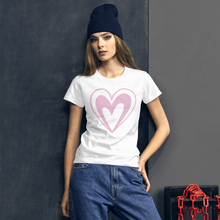 Load image into Gallery viewer, Pink Heart short sleeve t-shirt