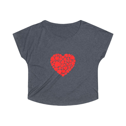 Women's  Heart Tri-Blend Dolman