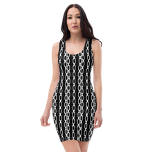 Load image into Gallery viewer, White Oval Black Dress