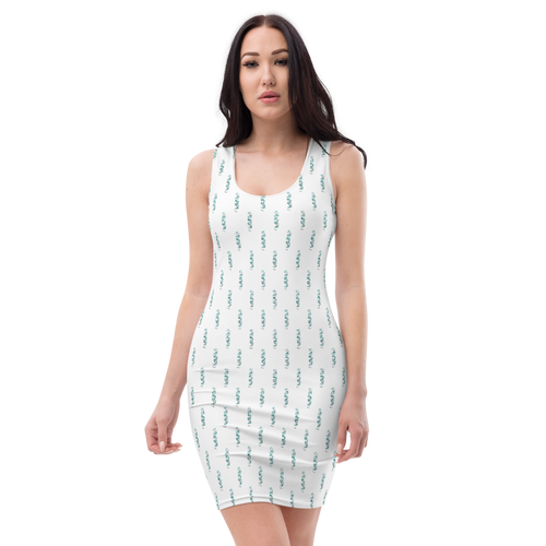 Pattern White Dress