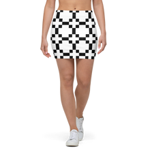 Load image into Gallery viewer, Black and White Mini Skirt