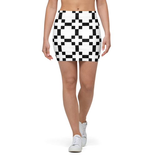 Black and White Mini Skirt
