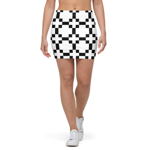 Black and White Mini Skirt