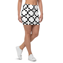 Load image into Gallery viewer, Black and White Mini Skirt