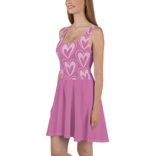 Load image into Gallery viewer, Pink Heart Skater Dress