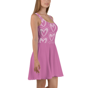 Pink Heart Skater Dress