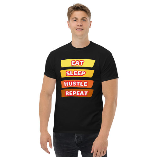 Eat, Sleep, Hustle, Repeat heavyweight tee