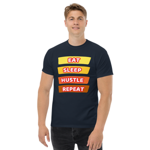 Eat, Sleep, Hustle, Repeat heavyweight tee