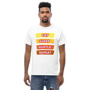 Eat, Sleep, Hustle, Repeat heavyweight tee