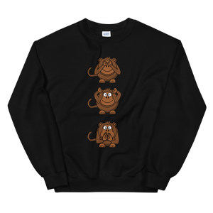 3 wise monkeys Unisex Sweatshirt