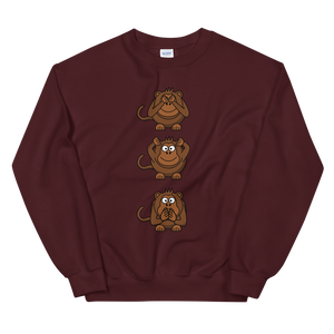 3 wise monkeys Unisex Sweatshirt