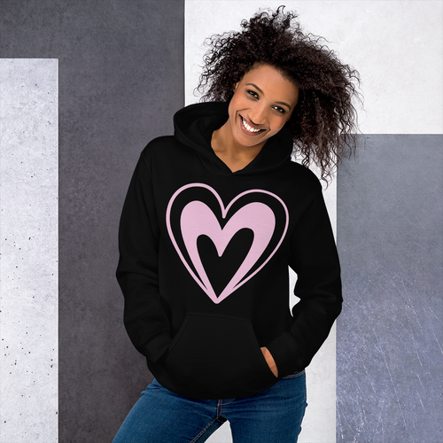 Pink Heart  Hoodie