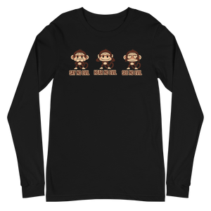 3 wise Monkeys Long Sleeve Tee