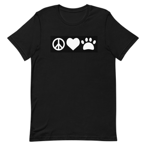 Peace, Love, Pugs T-Shirt