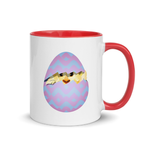 Chicken or Egg Mug with Color Inside