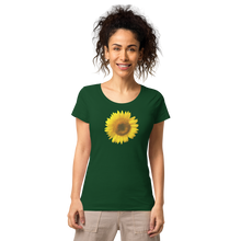 Load image into Gallery viewer, Yellow Sunflower Women’s basic organic t-shirt