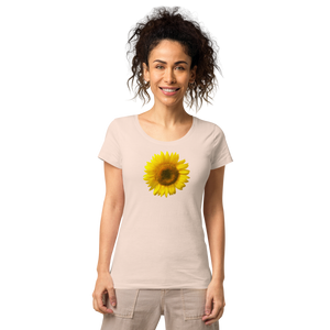 Yellow Sunflower Women’s basic organic t-shirt