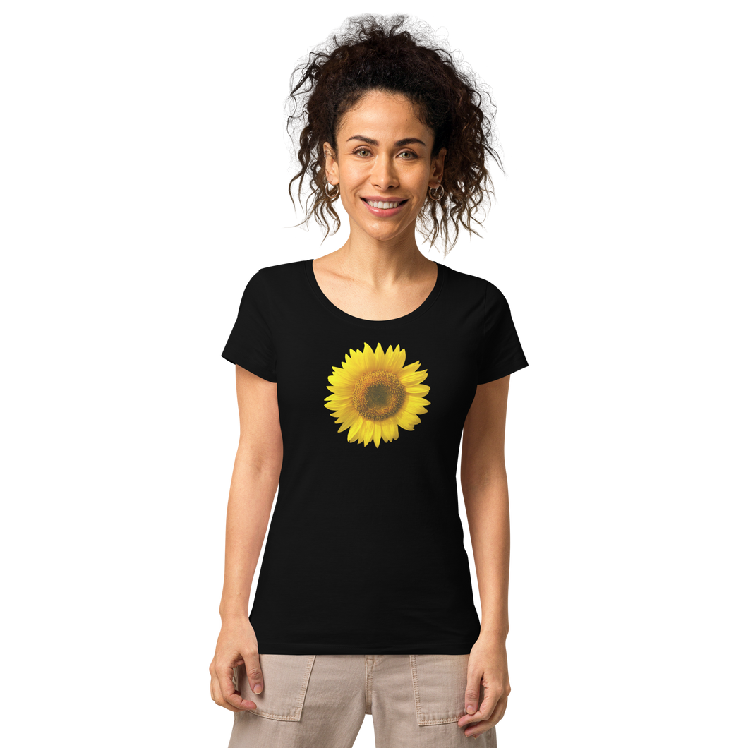 Yellow Sunflower Women’s basic organic t-shirt