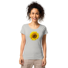 Load image into Gallery viewer, Yellow Sunflower Women’s basic organic t-shirt