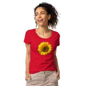 Yellow Sunflower Women’s basic organic t-shirt