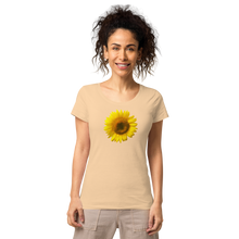 Load image into Gallery viewer, Yellow Sunflower Women’s basic organic t-shirt