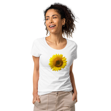 Load image into Gallery viewer, Yellow Sunflower Women’s basic organic t-shirt