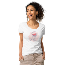 Load image into Gallery viewer, Wine Glass Women’s basic organic t-shirt