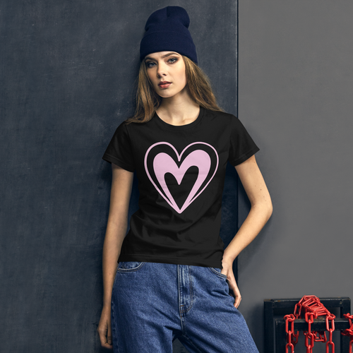 Pink Heart short sleeve t-shirt