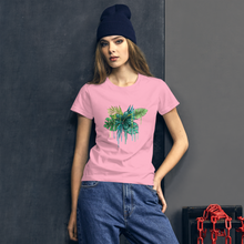 Load image into Gallery viewer, Green Flower short sleeve t-shirt