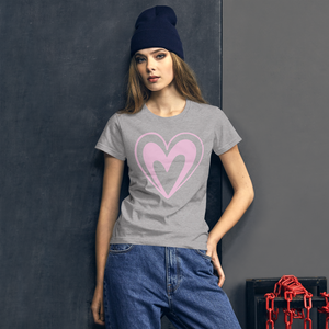 Pink Heart short sleeve t-shirt