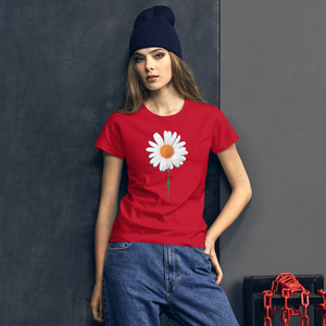 White Flower short sleeve t-shirt