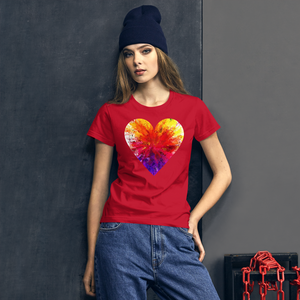 Colorful heart short sleeve t-shirt
