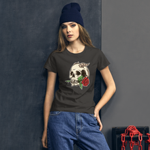 Load image into Gallery viewer, Flower skull  short sleeve t-shirt