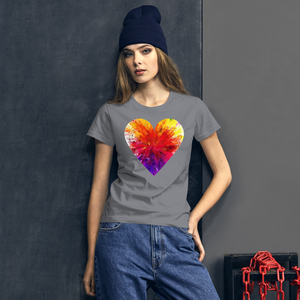 Colorful heart short sleeve t-shirt