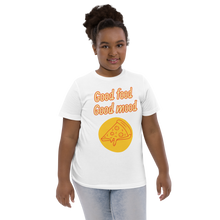 Load image into Gallery viewer, Good Food, Good Mood Youth jersey t-shirt